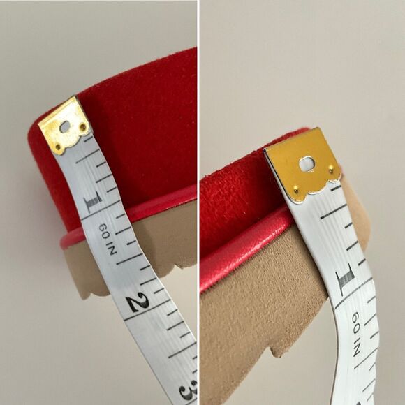 Donald Pliner Sandals Women 8.5M Red Cait Double Strap Open-toe Wedge - Picture 8 of 12